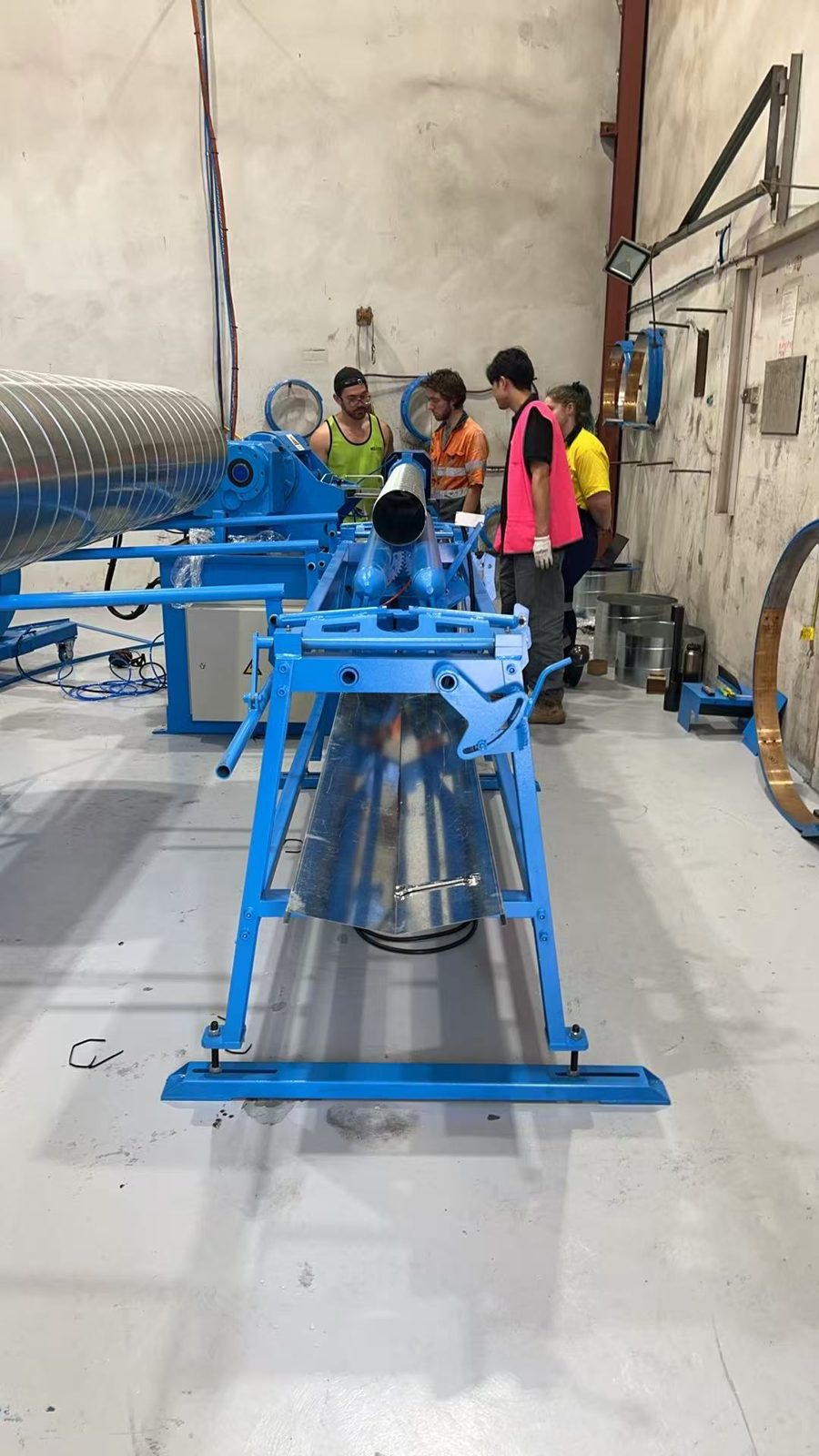 Full length of the SBTF-1602 spiral line and run-out table at Kavanagh